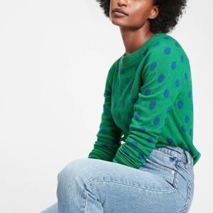 Gap Green Polka Dot Sweater